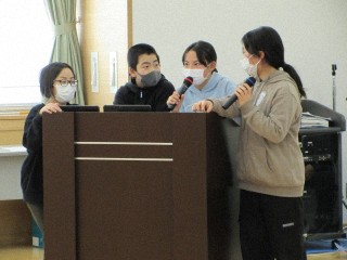 ５年生は会の運営と進行をがんばりました。